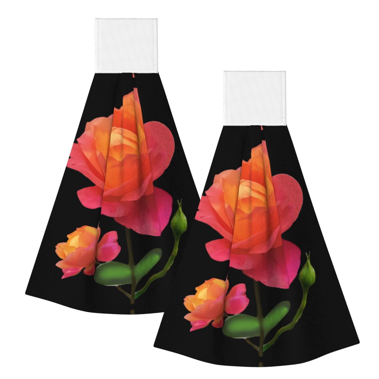 Blooming moonflower Highly Absorbent Dish Towels Soft Coral Fleece Wipe