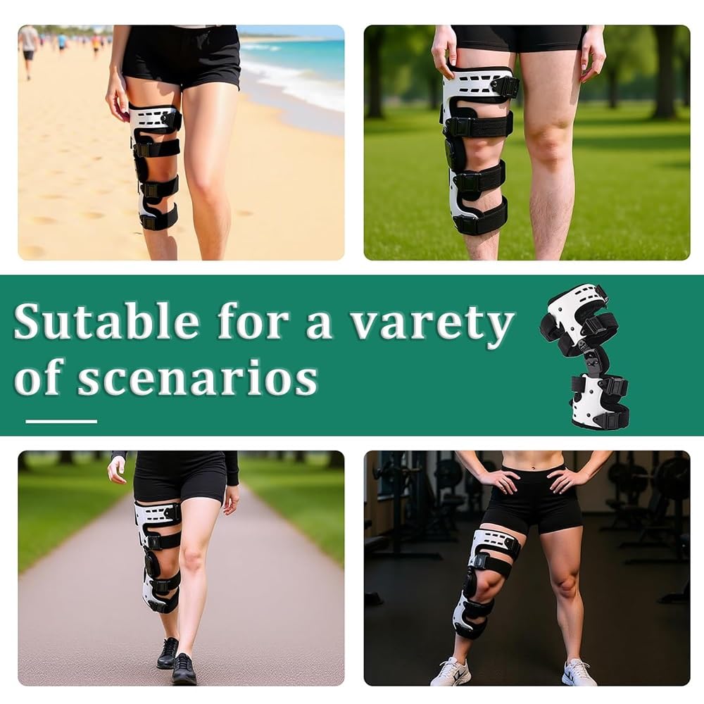 WYWY Rodillera Articulada Ajustable para Artrosis | Rodillera de Descarga Hueso con Hueso, Soporte Medial/Lateral | Universal Izquierda/Derecha | Confort y Soporte Óptimo de la Rodilla(Left)