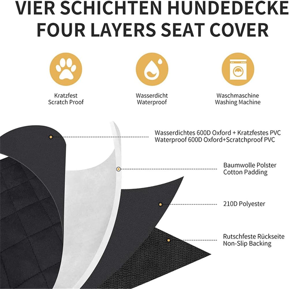 Housse Protection Coffre Voiture Chien pour Dacia Bigster 2025-, Tapis Protection Animaux Compagnie Housse de Siège pour Chien Accessoires