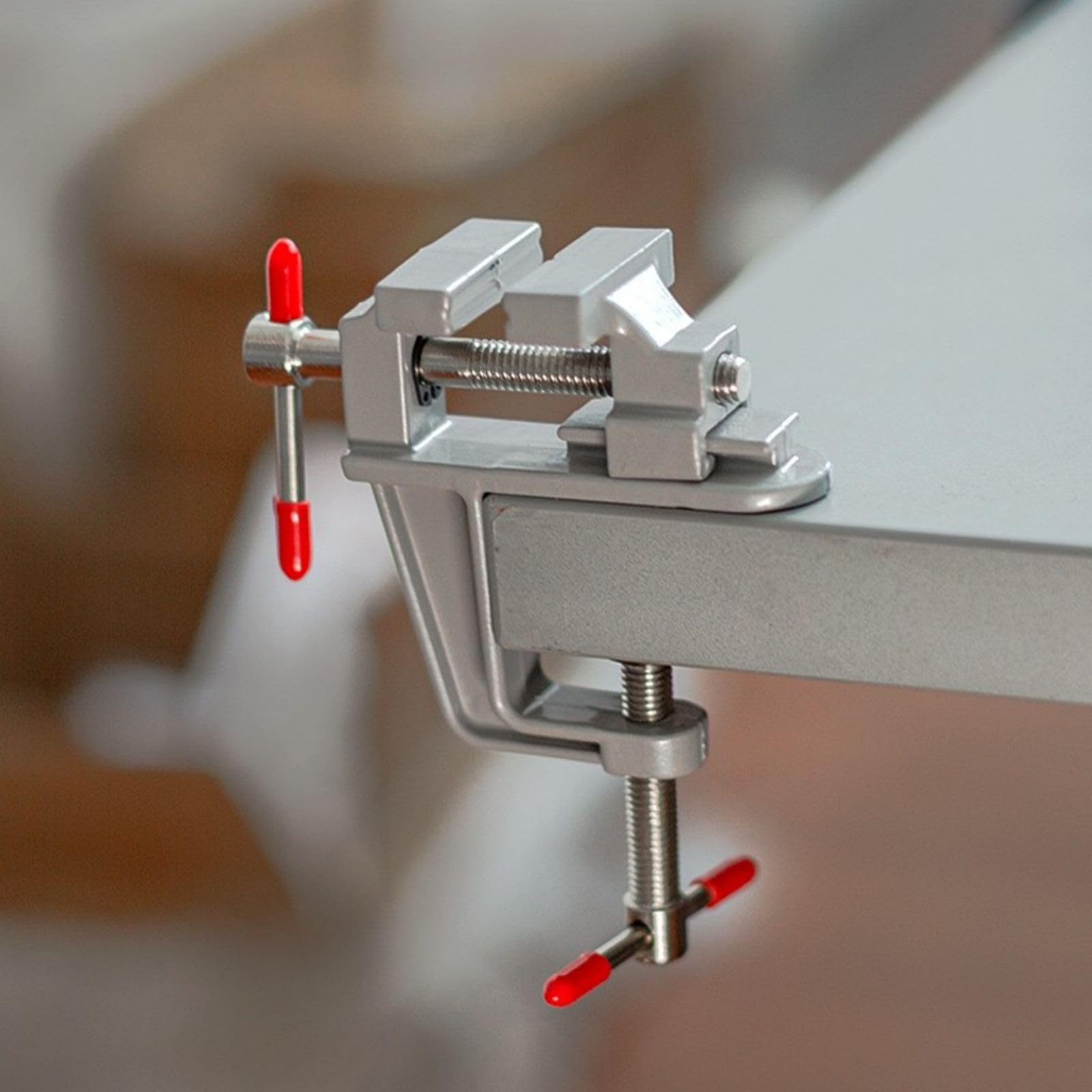 Tornillo de banco multifuncional de aleación de aluminio, mini abrazadera de banco de trabajo para joyería, herramienta manual y construcción de metal