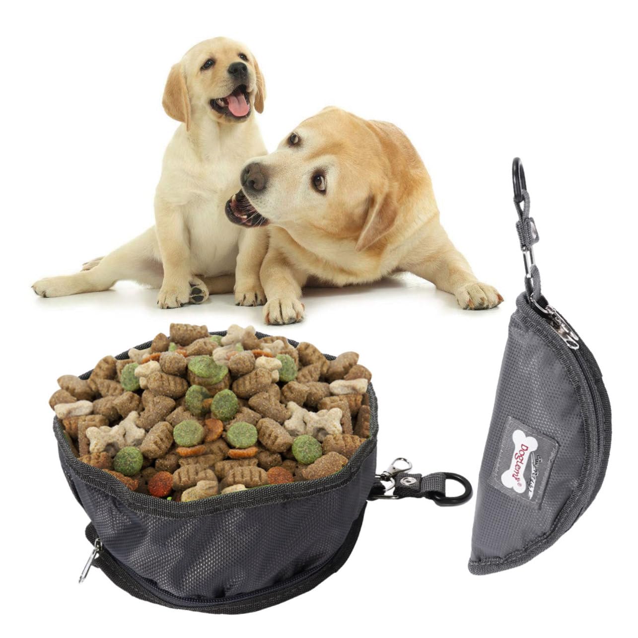 Housoutil Lot De 2 Gamelles De Voyage Pliables Et Compactes pour Chien Idéales pour Les Activités De Plein Air