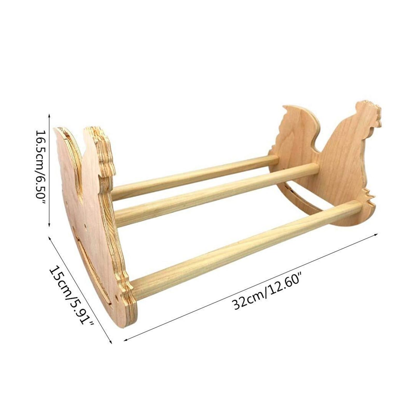 Escalera oscilante de madera natural para gallos, pollitos y pájaros adultos, juguete resistente para gallinero de aves de corral