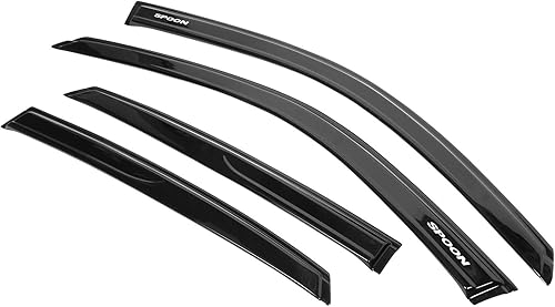 Miniatura 3 de EVPROXP Visor de ventana compatible con Civic Sedan 2022 de 4 puertas, deflector de ventilación de ventana lateral, teñido ahumado oscuro, estilo