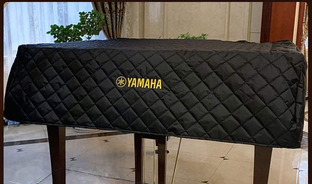 NIANWUDU Sheet Music Northwest Piano Cover for Yamaha C2 Piano 5'8" with Embroidery 5'8" - Quilted Black Nylon with Side Splits