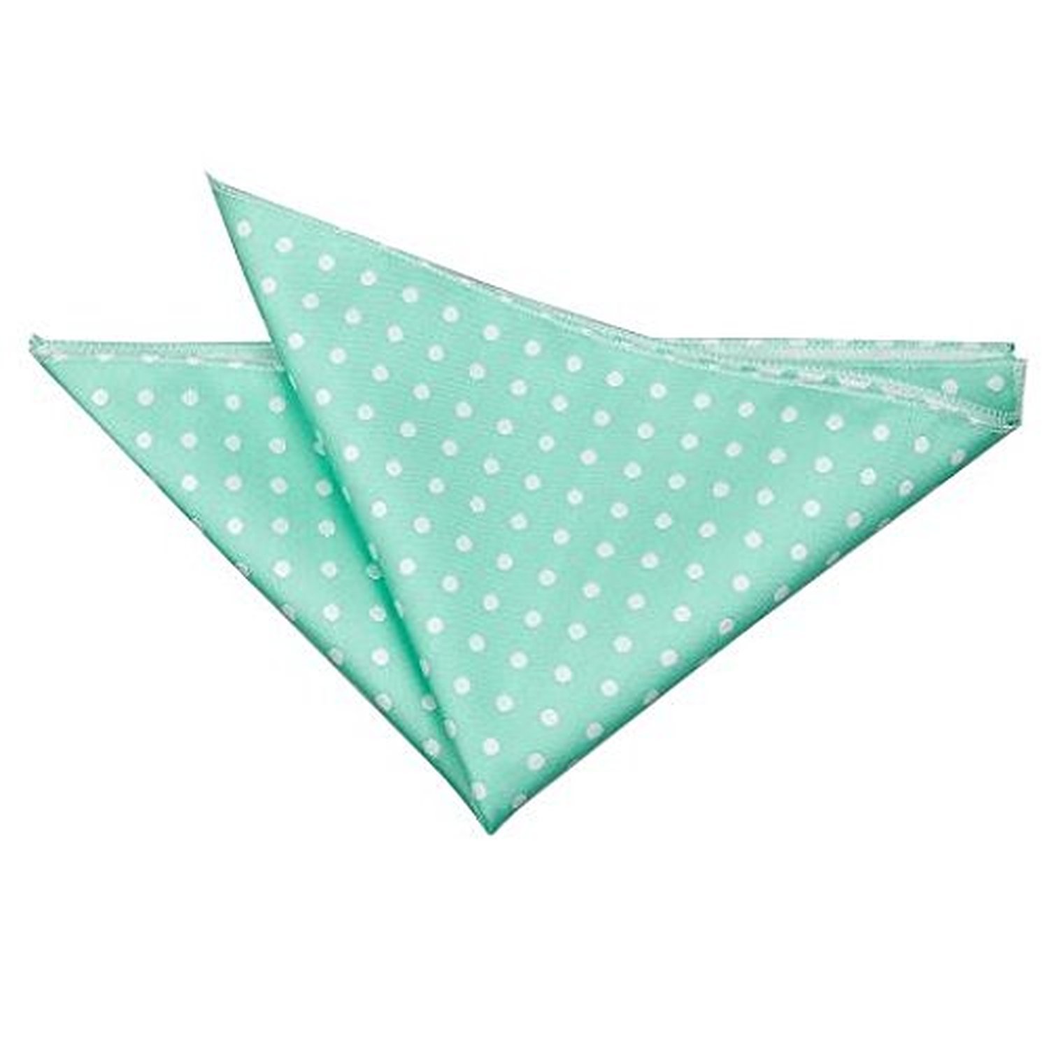 DQT Woven Polka Dot Classic Patterned Fashion Casual Pocket Square Handkerchief - Mint Green