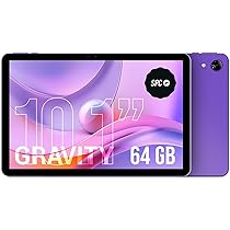 SPC Gravity – Tablet 10,1 pollici HD colore viola | Octa-Core, 4 GB di RAM e 64 GB di memoria espandibile | 9,5 ore di durata della batteria | Controllo genitori Google Family Link | Androide 14