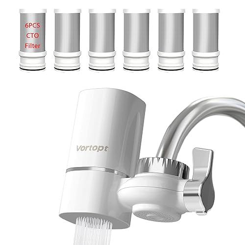 Miniatura 10 de Vortopt Filtro de agua para grifo para fregadero, flujo rápido, sistema de filtración de agua de montaje en grifo de 400 galones para agua