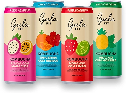 Kit Kombucha Em Lata Zero Calorias - Gula Fit - 4 Unidades