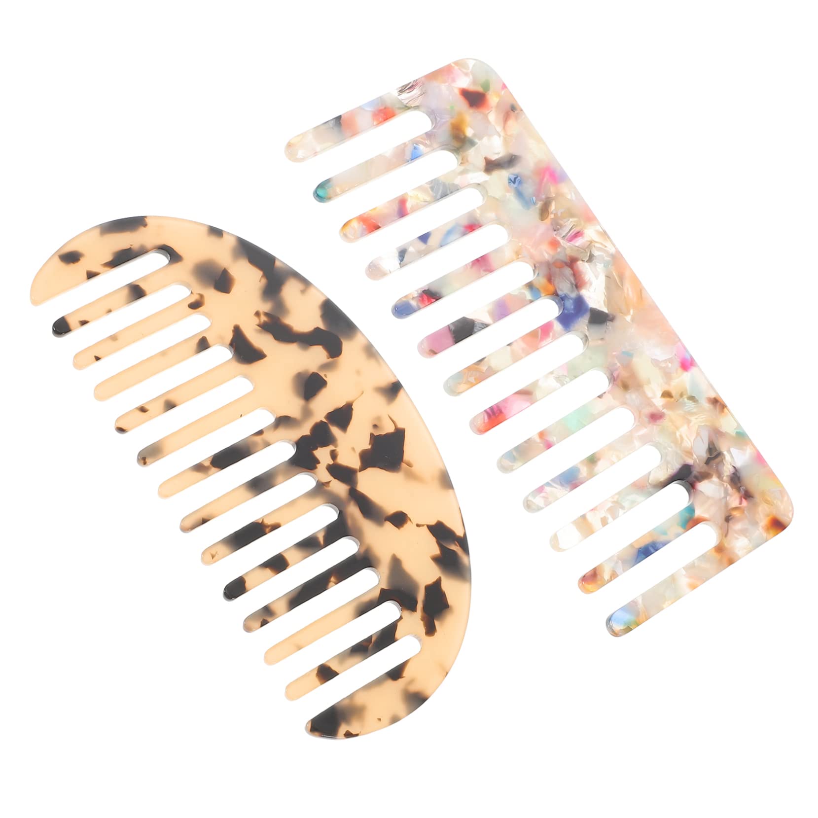 FOMIYES 10piezas Peines De Acetato De Anchos Para Desenredar El Cabello Peines Portátiles Antiestáticos Para Uso Casa y Salón