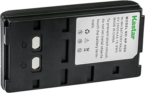 Kastar Paquete de 1 batería NP-55H 6.0V 2650mAh Ni-MH de repuesto para Sony NP-33 NP-55 NP-55H NP-66 NP-68 NP-77 NP-77H NP-78 NP-90 NP-98 NP-98H