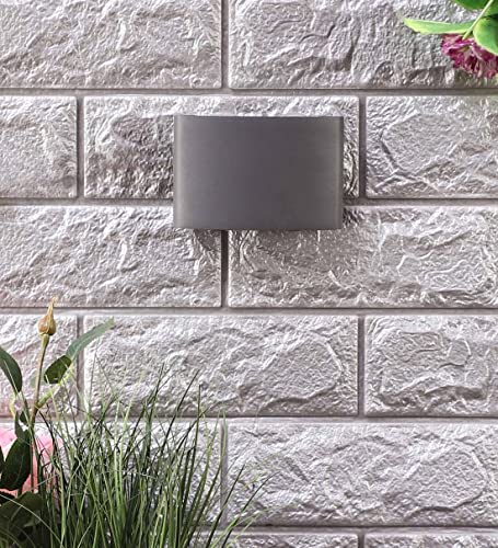 Image of SAH Led Metal Outdoor Wall Light, Black, Waterproof, Warm White for Entryway, Gardens, Pathways, Vanity, Pool Side, Outdoor Stairs and Walls (Modern, 2) (4 Way, Pack of 2)