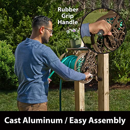 Liberty Garden 704 Decorative Cast Aluminum Wall Mount Garden Hose Reel thumb #6