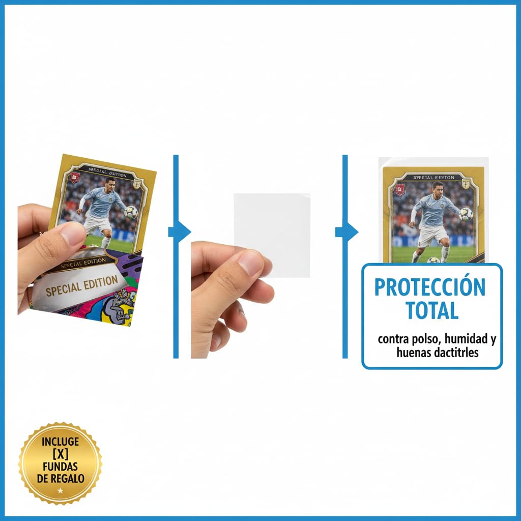 Pack de Inicio Panini Mundial 2026 - Álbum Oficial FIFA World Cup + 10 Sobres de Cromos + 10 Fundas Protectoras Premium de Regalo