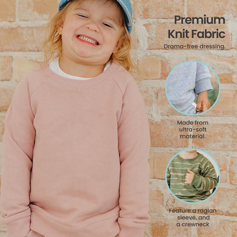 Copper Pearl Crew Sweatshirt: Ultra-Soft Gender Neutral Toddler Sweatshirt, Perfect Cozy, Classic Fit Baby Sweatshirt for Baby Boy Clothes and Baby Girl Clothes - Gray, 18-24m3