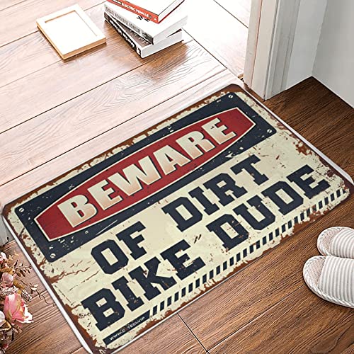 Tapis d'extérieur résistant 50 x 80 cm avec message humour moto