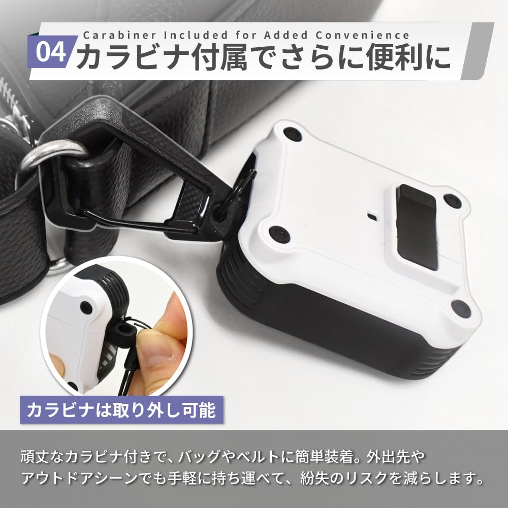 イヤホンケース AirPods 3 ケース カラビナ付き ブラック Amazon | ZENIX DESIGN TECH Airpods 第3世代 用 ケース