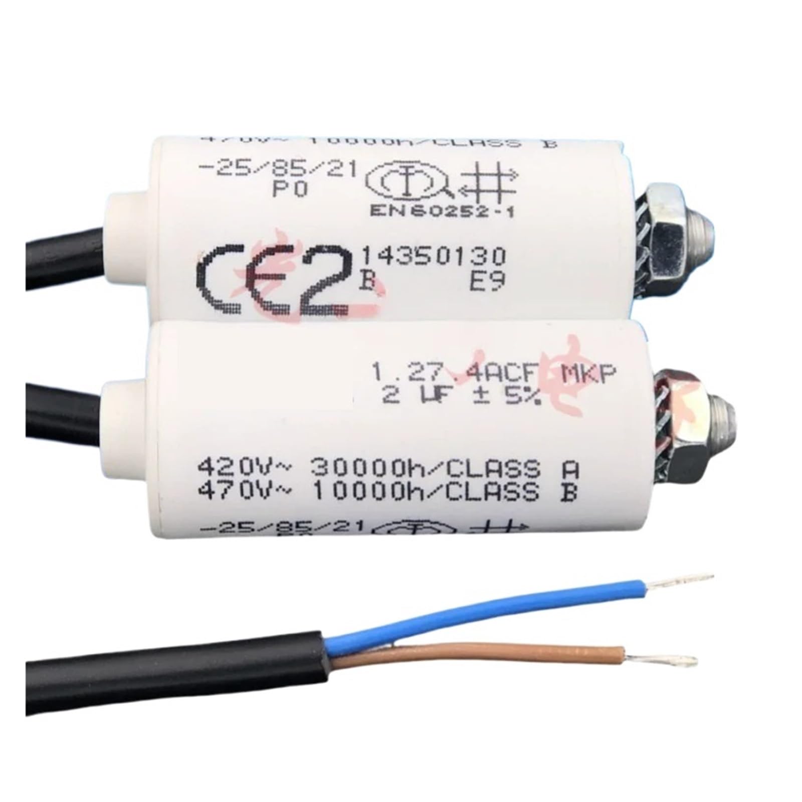 Condensateur 2uF 420V 470V 1.27.4ACF de rechange pour moteur électrique monophasé