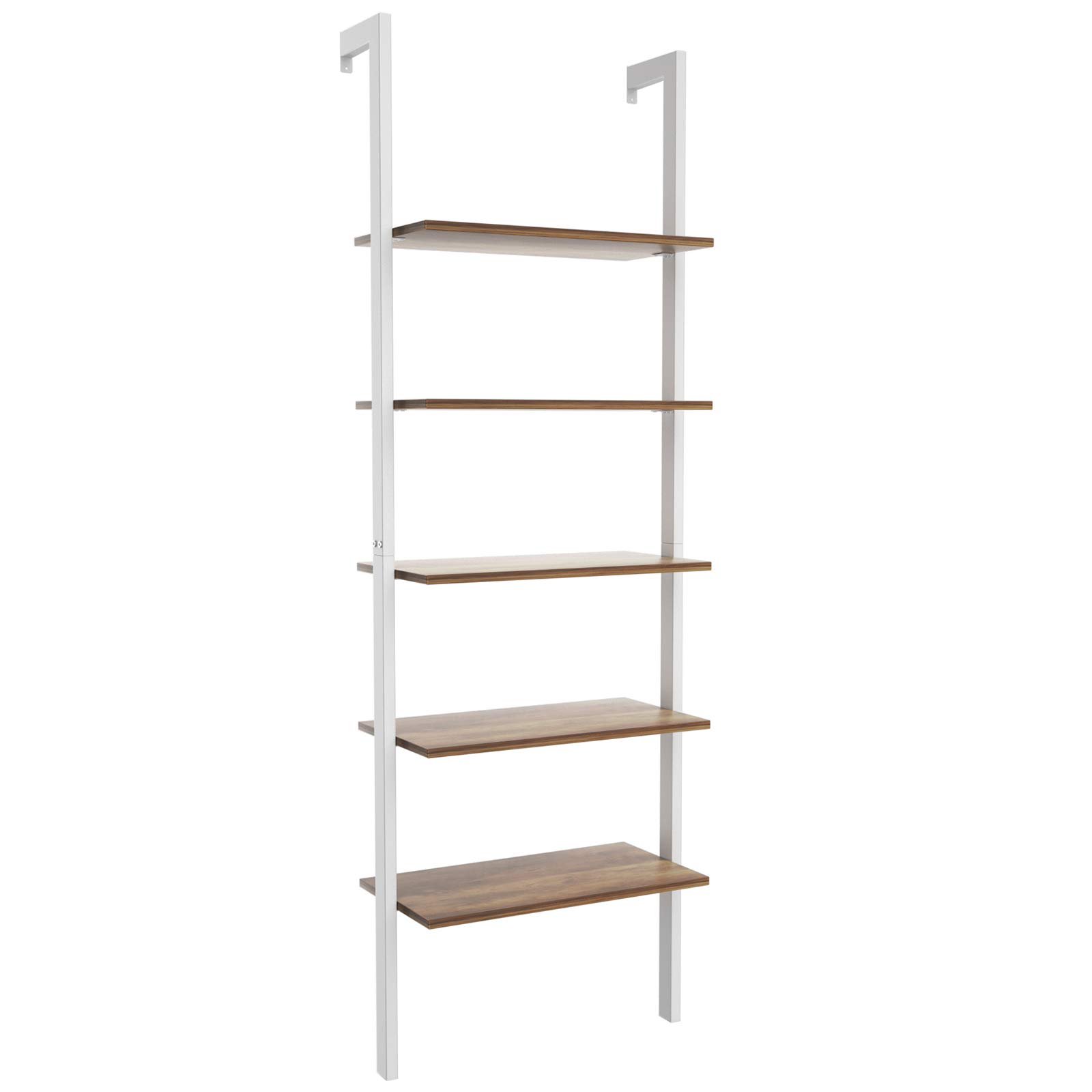 GIANTEX Boekenkast, 5 niveaus, met kast, vrijstaand, van hout
