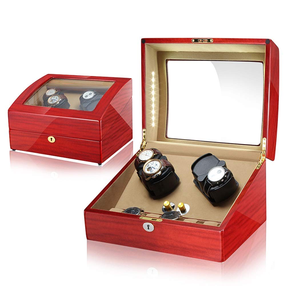 Caricatore Automatico per Orologi, Scatola Diaplay per Orologi, 5 modalità di Rotazione E Moto Silenzioso, Morbido Poillow, Orologi Meccanici Adatti, 4 + 6