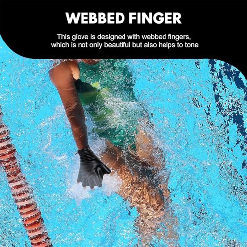 UNIQOCK Swimming Webbed Gloves Training Gloves Aquatic Fitness Paddles Water Resistance Diving Hand Web for Men, Women, Scuba Diving, Snorkeling, Spear Fishing