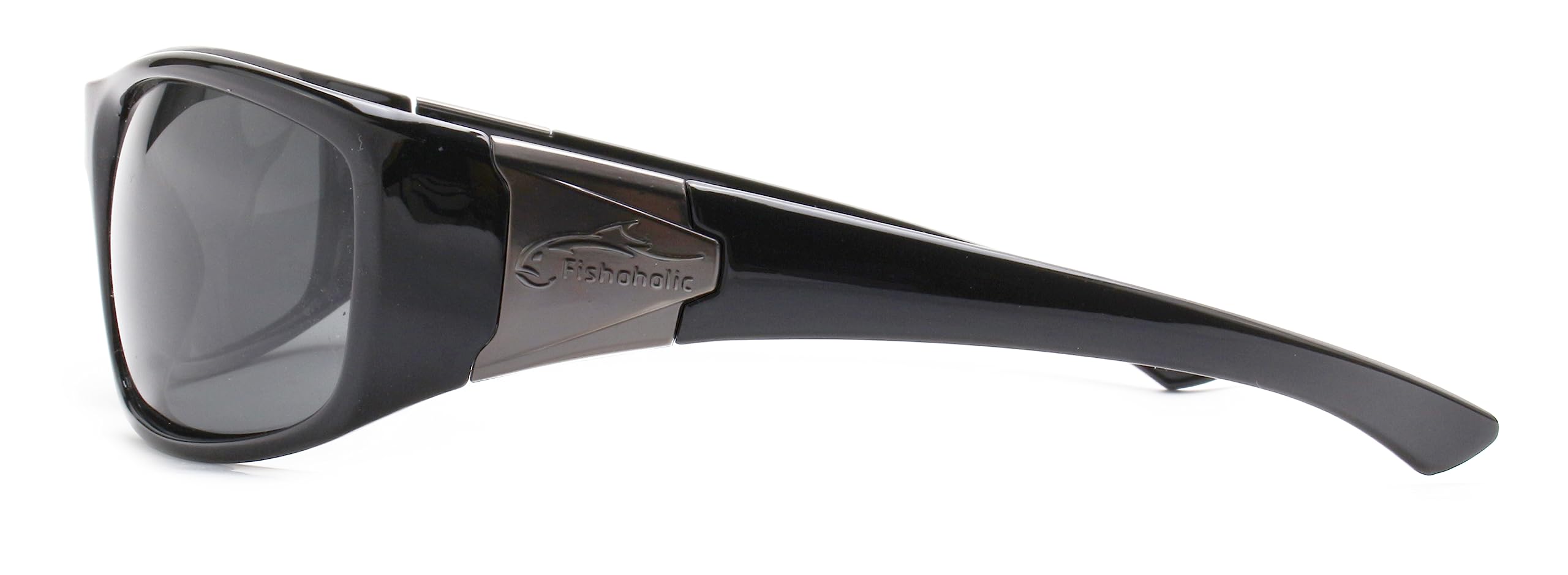 Fishoholic Polaryzacyjne okulary przeciwsłoneczne wędkarskie z metalowym logo UV400 prezent wędkarski z twardym etui i woreczkiem