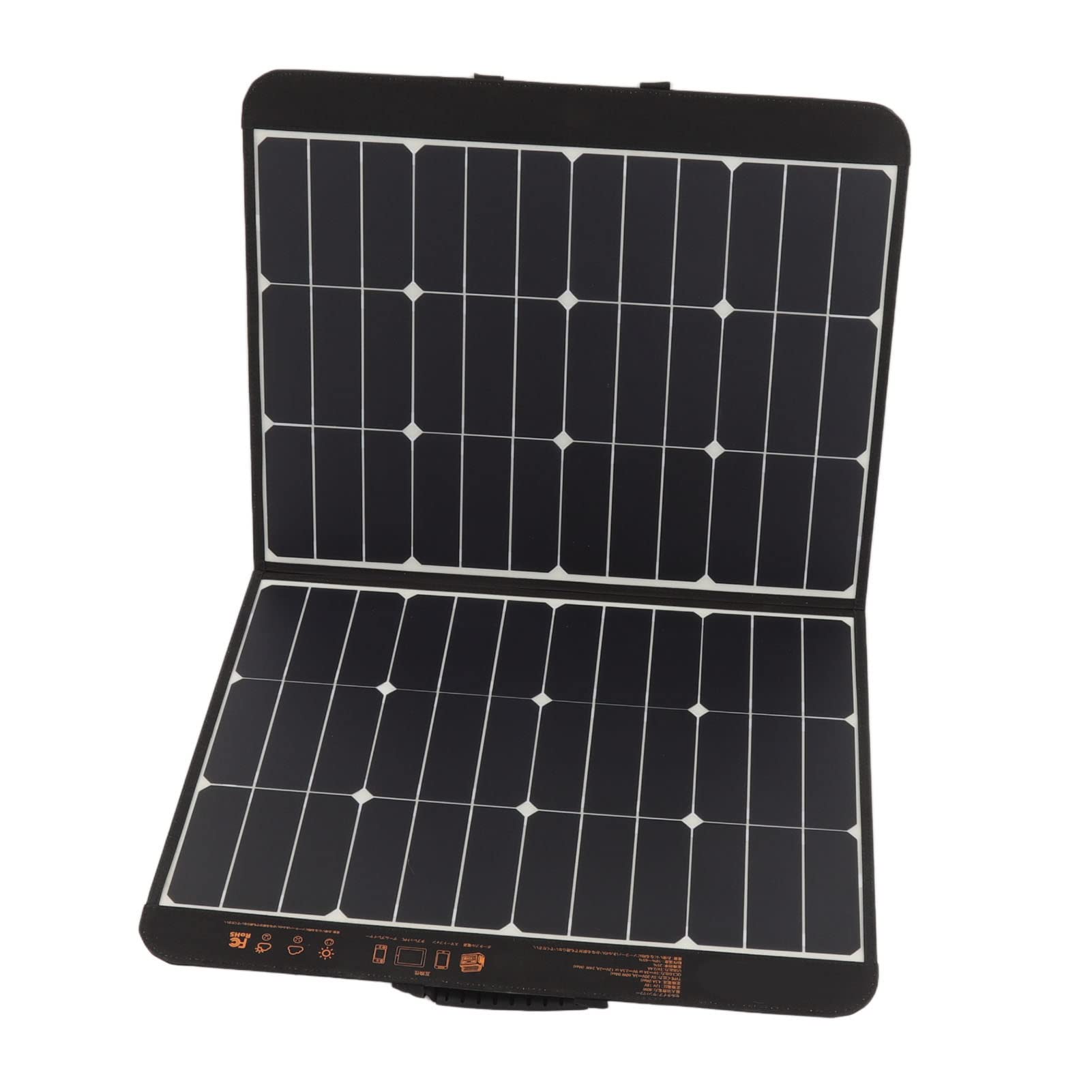 FTVOGUE Cargador de Panel Solar Plegable 80W Silicio Monocristalino Solar