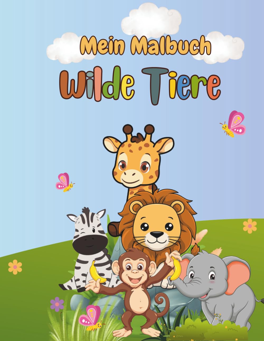 AriArt Kids – Mein Malbuch: Wilde Tiere: Liebevoll gestaltete Ausmalbilder für kleine Tierfreunde | Fördert Fantasie, Konzentration & Feinmotorik | Ab 3 Jahren (AriArt Kids – Malbuch Kollektion)