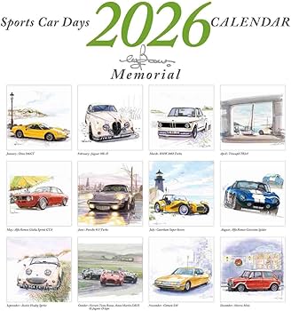 Amazon | Sportscar Days 2026 by Bow。 | カレンダー | 文房具