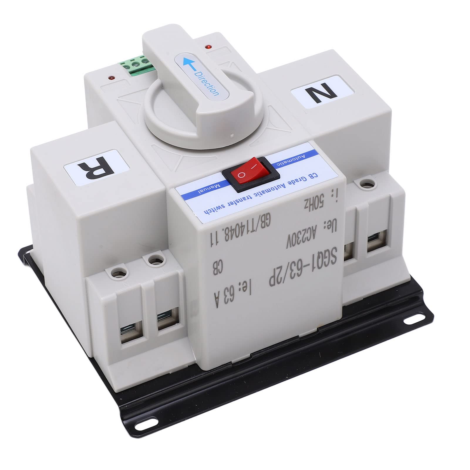 Alomejor Automatic Transfer Switch 63A, Dual Power Reliability | Stabilna wydajność, blokada mechaniczna, niski poziom hałasu, nadaje się do domu, fabryki, laboratorium