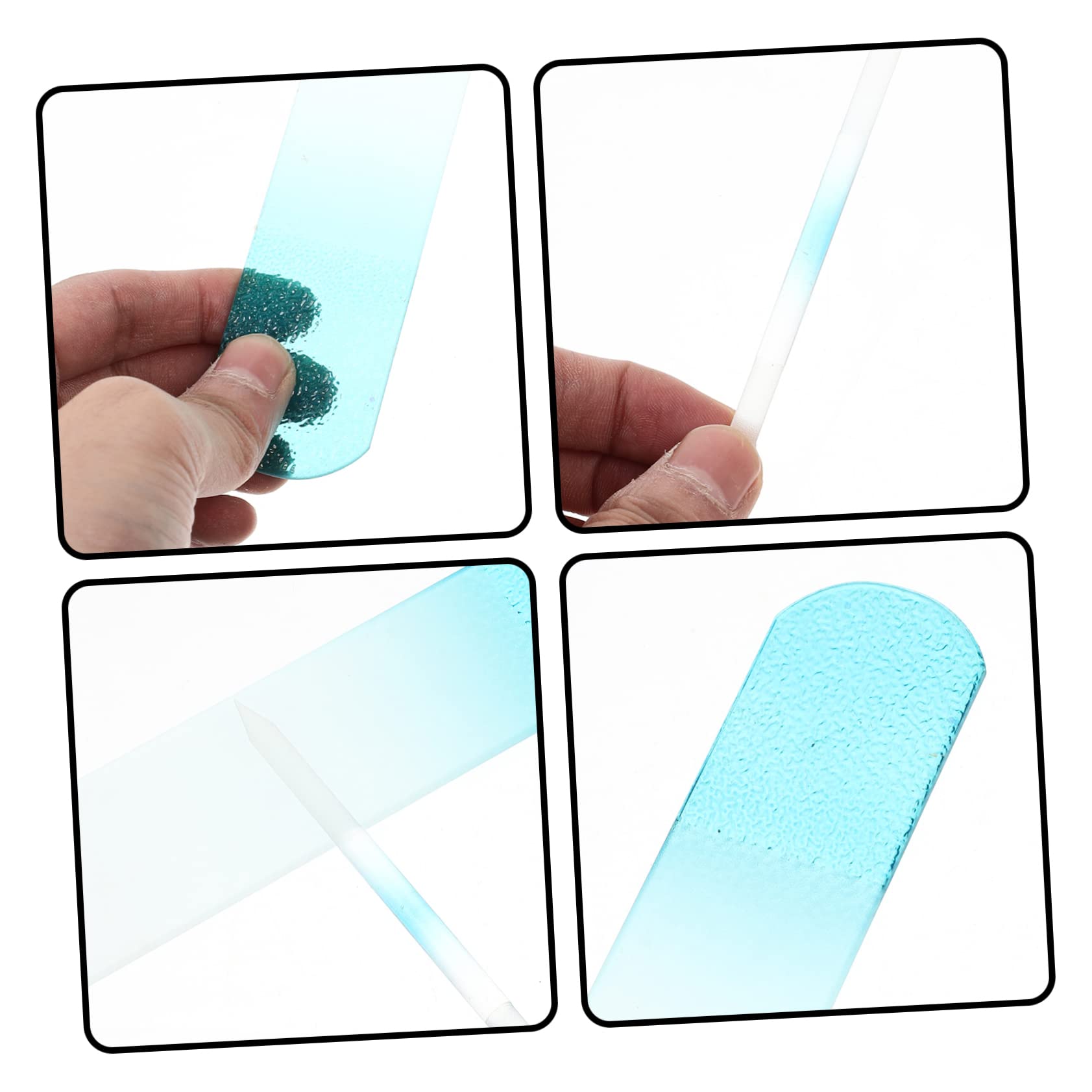Ipetboom 8pezzi Unghie Per Manicure Per Unghie Naturali Con Manico Acriliche e Naturali Facili Da Pulire e Portatili Per Viaggi