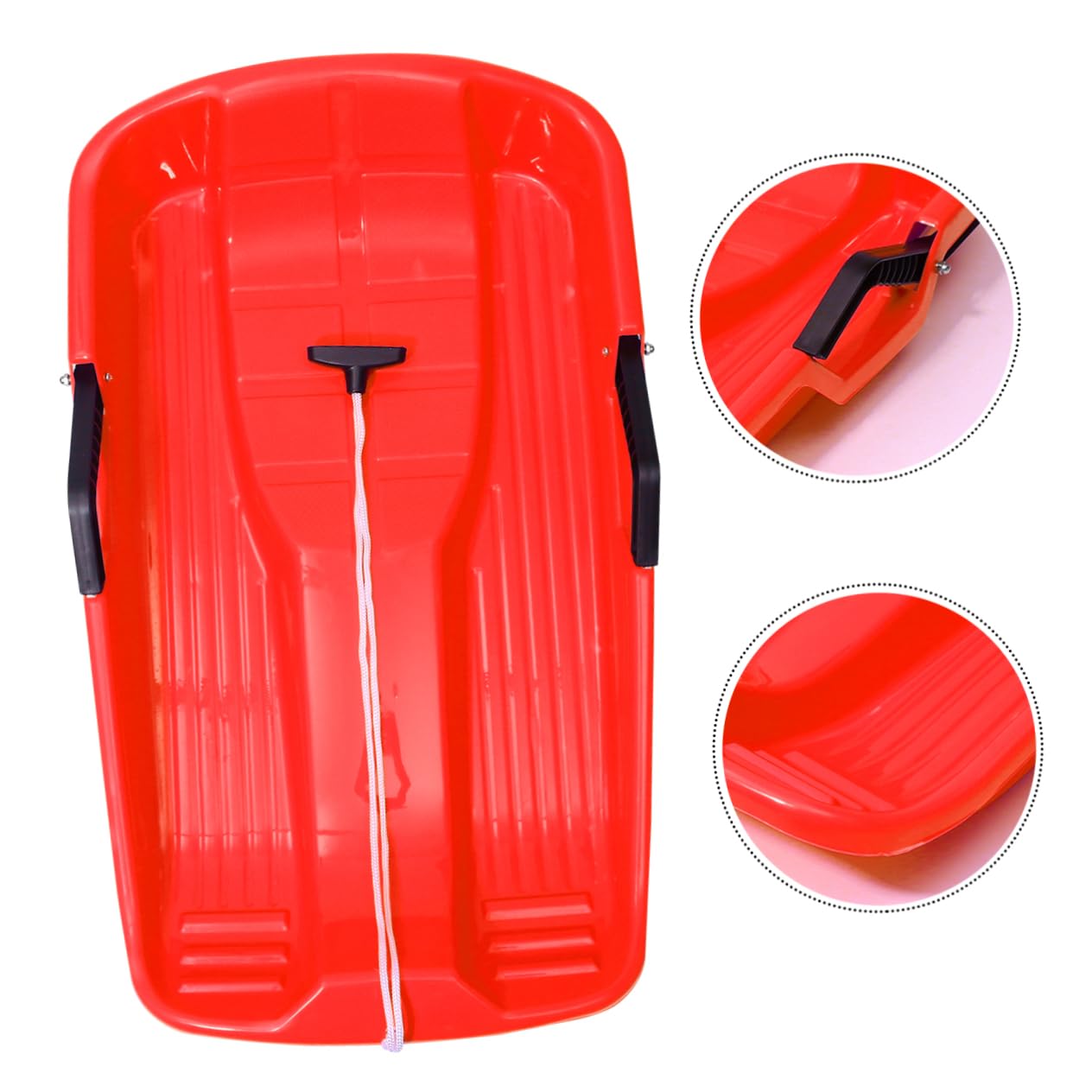 KOMBIUDA Luge à Neige Glisseur Hiver Extérieur pour Garçon Fille Et Adultes avec Poignée Antidérapante pour Glisser Librement