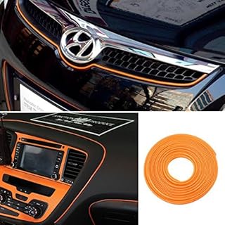 5M Flexible Trim for DIY Automobile Car Interior Exterior Moulding Trim Decorative Line Strip (Orange)