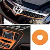 ATMOMO 5M Flexible Trim for DIY Automobile Car Interior Exterior Moulding Trim Decorative Line Strip (Orange)