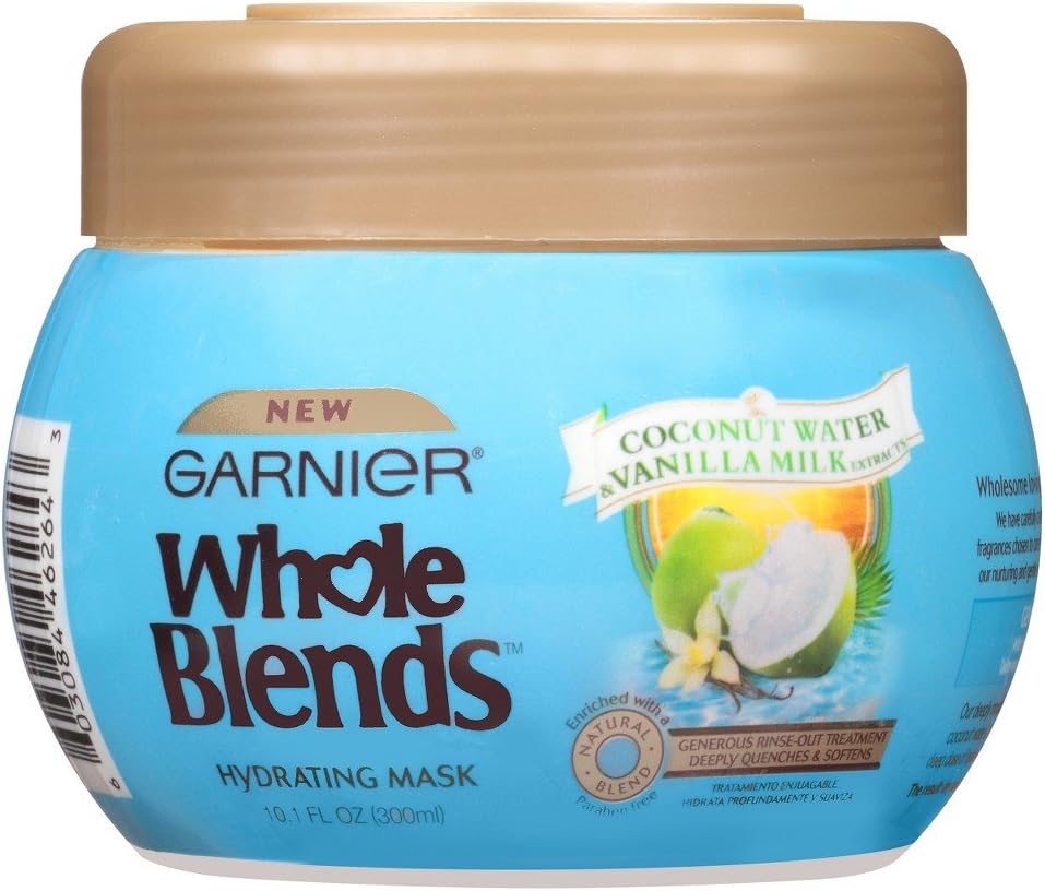 Mascarilla hidratante Whole Blends, agua de coco y extractos de leche de vainilla, 10,1 onzas líquidas (paquete de 1)