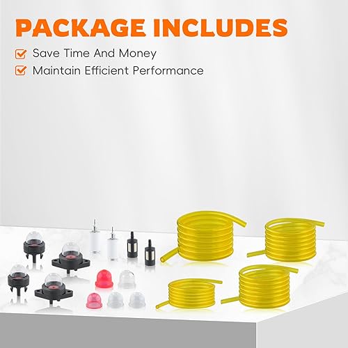 Miniatura 6 de Tubo de manguera de gas de 4 tamaños y 4 pies de largo con bombilla de imprimación a presión, bombilla Pouland de imprimación, filtro de combustible