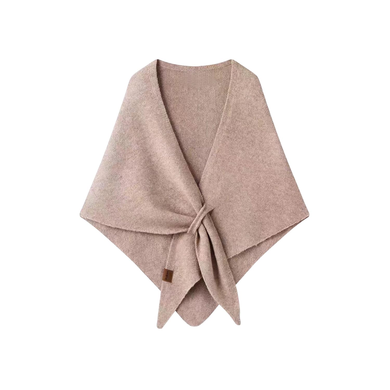 1 Piece Of Khaki Triangle Scarf Shawl, Knitted Warm Shawl, Soft Cashmere Scarf, Ladies Clothing Decoration.