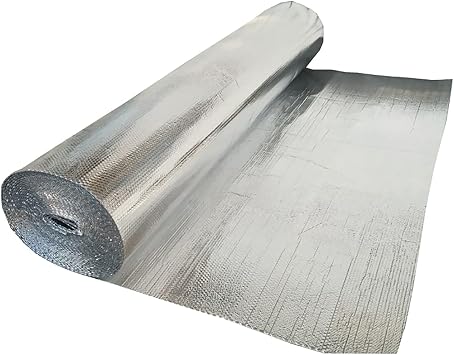 Radiator Reflector Foil, Insulation Foil Heat Reflective Panels Reflective Foil Insulation Vapor Barrier Roll, Waterproof Membrane Aluminum Foil Thermal Barrier Attic Foil, House Wrap, Reflective V