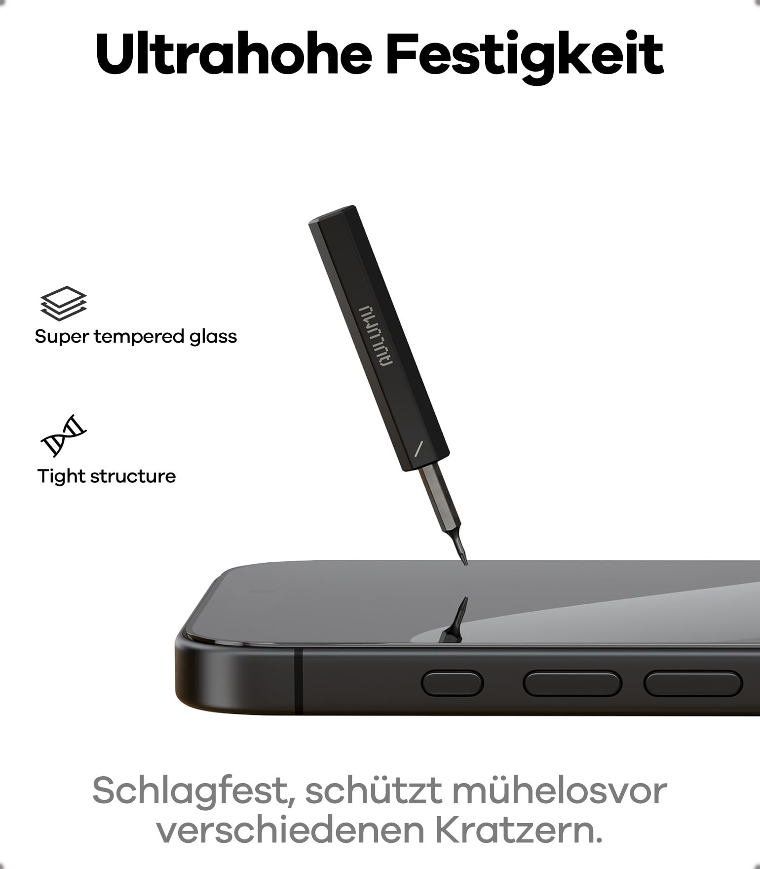 Aulumu iPhone 17 Pro Max Hülle mit Panzerglas Folie, Kompatibel mit MagSafe, HD Schutzglas & 9H Kratzfest Schutzfolie, CoolHyper Kühlung Technologie iPhone 17 Pro Max Case, Transluzent Weiß