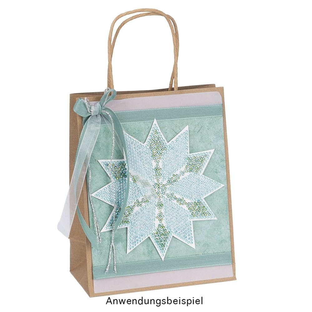 Ideen mit Herz Regla de pintura de diamantes, estrella 3, plantilla para piedras redondas, superficie de colocación: 15,9 x 15,9 cm