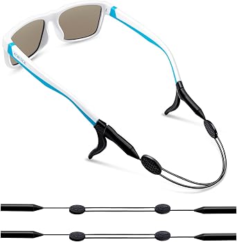 2 PCS Sunglasses Strap - Kids Eye Glasses Holder Strap for Boys Girls Adjustable Sports Neck Cord, Universal Fit for Running Fishing Cycling Beach