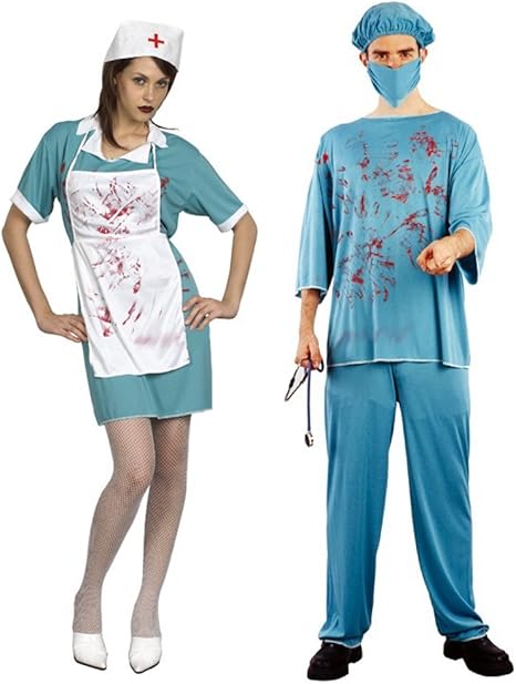Amazon 血まみれ医者コスプレ ドクター ナース ハロウィン衣装 ホラー恐怖コスチューム レディース 並行輸入品 コスプレ 仮装 通販