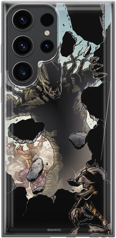ERT GROUP Mobile Phone case for Samsung S23 Ultra Original and Officially Licensed Marvel Pattern Rocket 005 optimally adapted to the Shape of the Mobile Phone, case Made of TPU