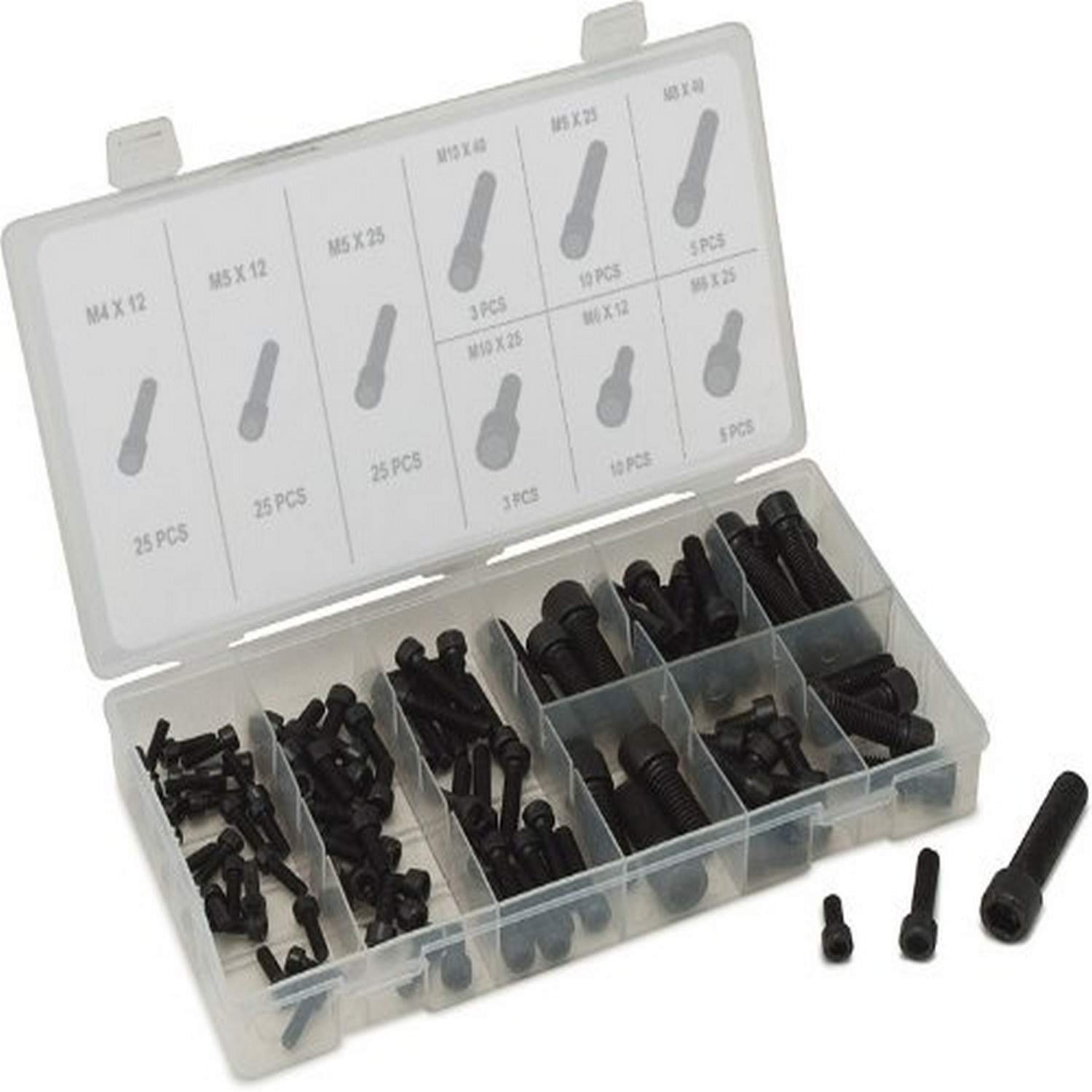 Tekz 45307 - Juego de tornillos de rosca métrica, 106 unidades