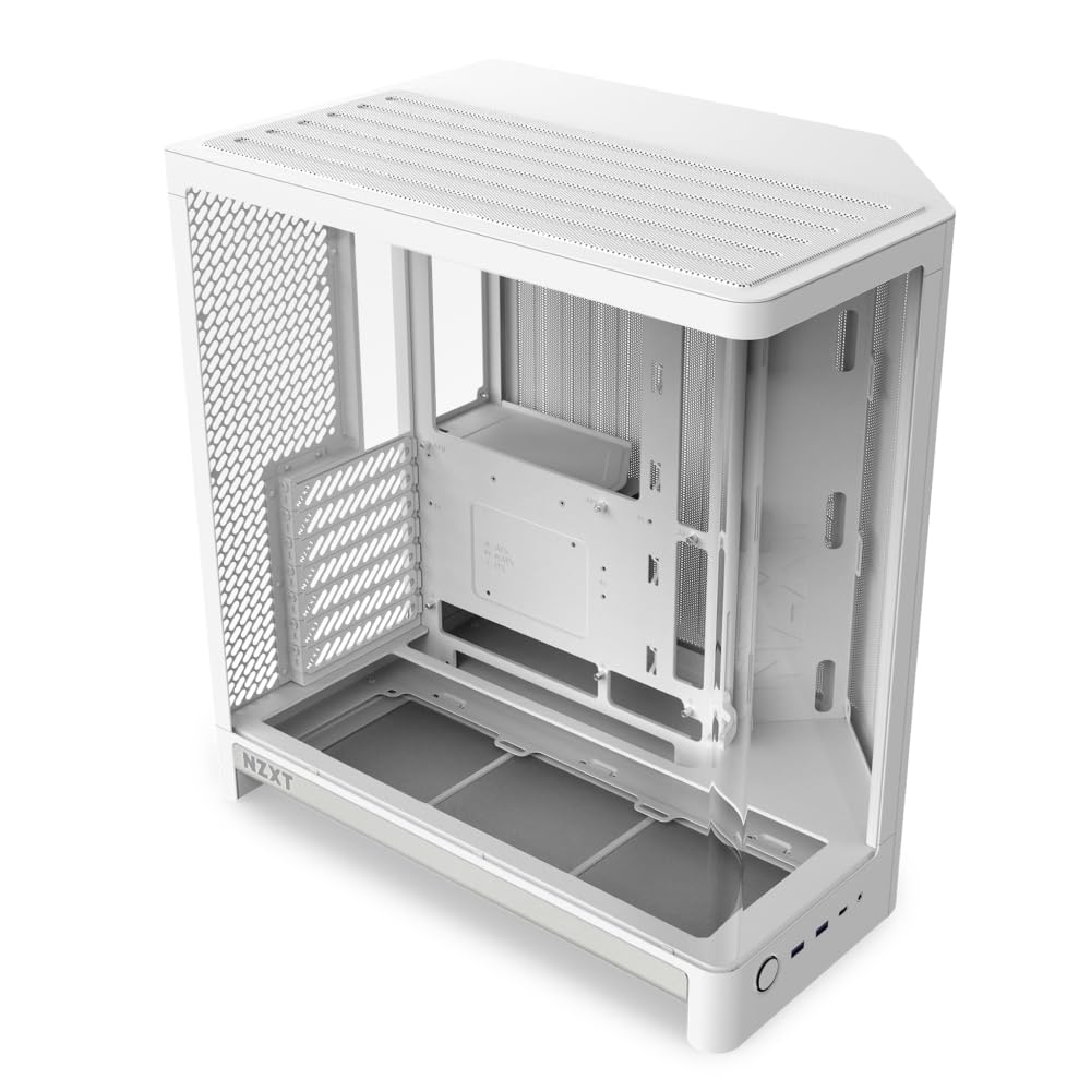 NZXT H6 - Kompaktowa Obudowa PC ATX Dwukomorowa - Biały | Dwukomorowa obudowa ATX na 10 wentylatorów 120mm i chłodnice 360mm, zgodna z płytami głównymi back-connect.