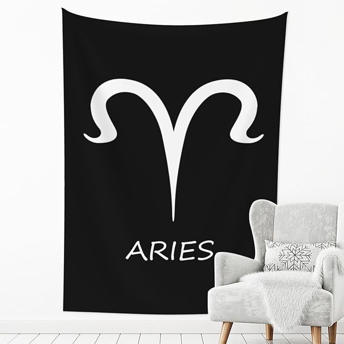 NUSDB Aries Sign Wall Tapestry For Bedroom Home Dorm Decor Large Tapestries 90
