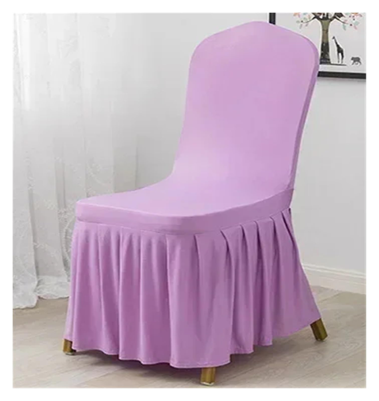 Hussen für Stühle 100 Stück Faltenrock-Stuhlhussen Spandex Party Hochzeiten Bankett Polyester Stuhlhusse Hotel Home Decor Hochzeit Stuhlhussen(Red)