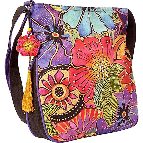 Laurel Burch Crossbody 12"X12.5"X2"-Floral, Multicolor2