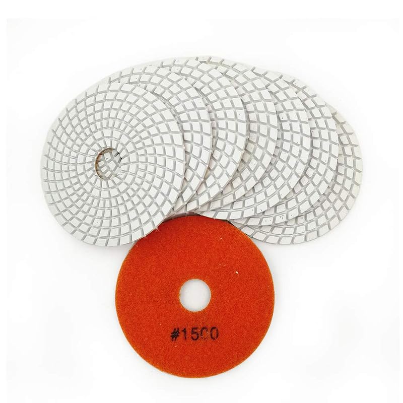 Boinas de Polimento Diamantadas Úmidas SHDIATOOL para Mármore, Granito e Quartzo, Grão 1500, 10 cm, 8 peças