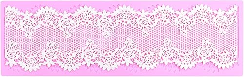 Molde de fondant de encaje en relieve moldes de silicona para herramienta de decoración de pasteles alfombra de encaje de flores multicírculos para