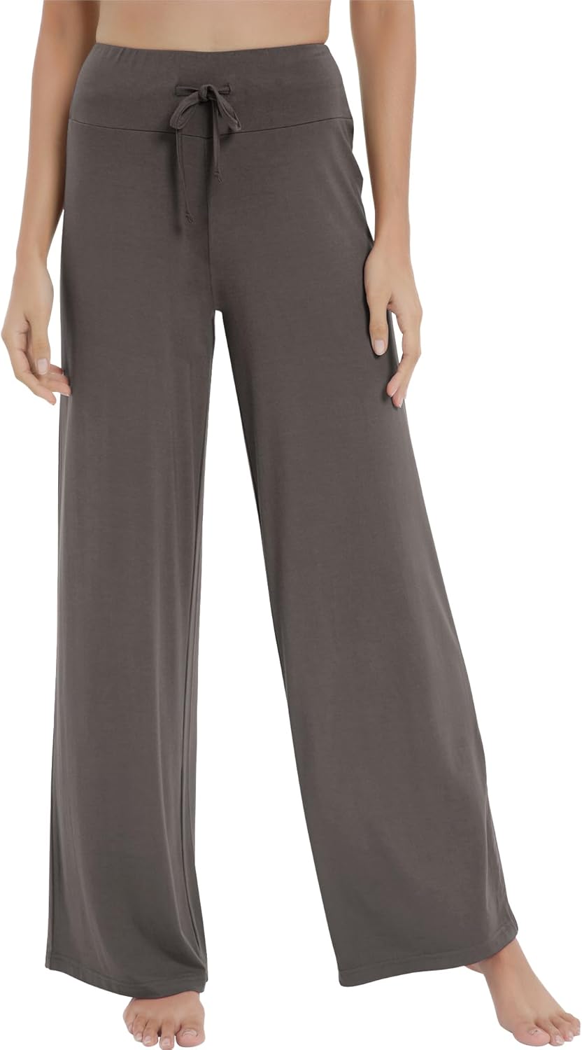 JAVA ジャバコラボ》ワンランク上の着こなし叶う。サスペンダー付裏毛2タックワイドパンツ（セットアップ可能） jv1260216 –  Classical Elf NACHILA 女性用パジャマボトムス-ビスコース竹製、ワイドレッグラウンジパンツ クールヨガパンツ ソフトスウェットパンツ